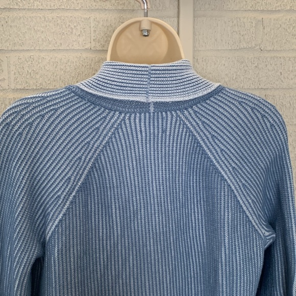 Land's End Drifter Shaker Blue Knit Open Front Cardigan Long Sleeve Women's XS - Picture 5 of 12